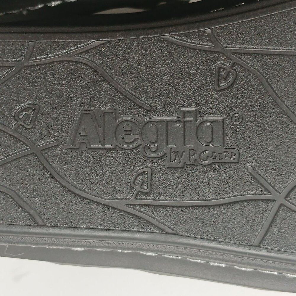 Alegria VERONA PG Lite Womens Sz 38 US 8-8.5 Black Embossed Sandals VER-691 #8 - Picture 11 of 12